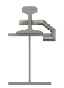Crane Rail Hook Bolt S-Beam 5/8" 30 lb ASCE Rail