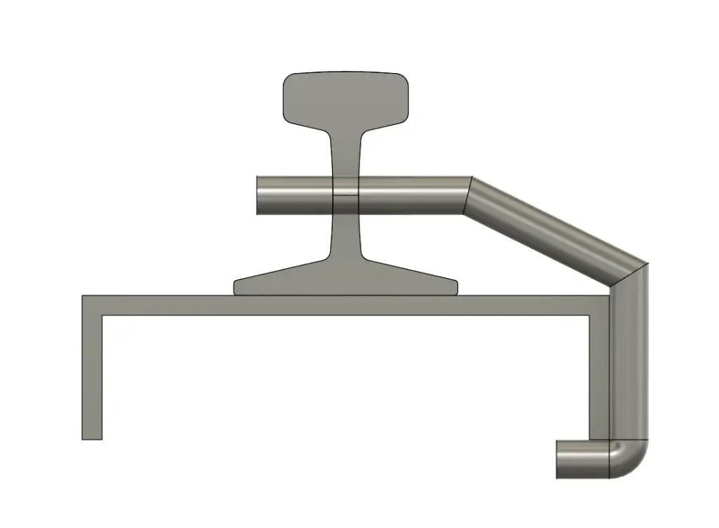 Crane Rail Hook Bolt C-Channel 7/8" 80 lb - 90 lb Rails (C3x3.5)