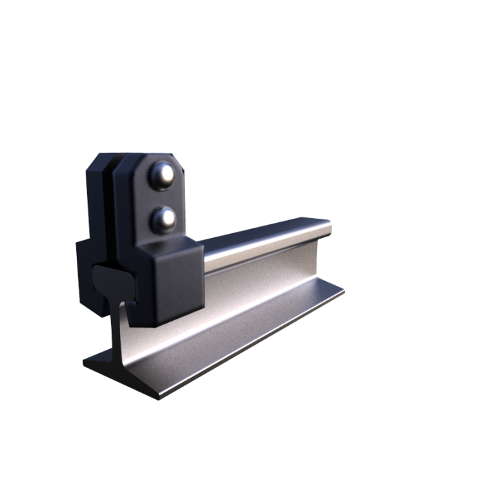 Clamp Double w/filler 40 lb rail