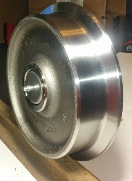 12"Single flange forged wheel w/axle & bearing