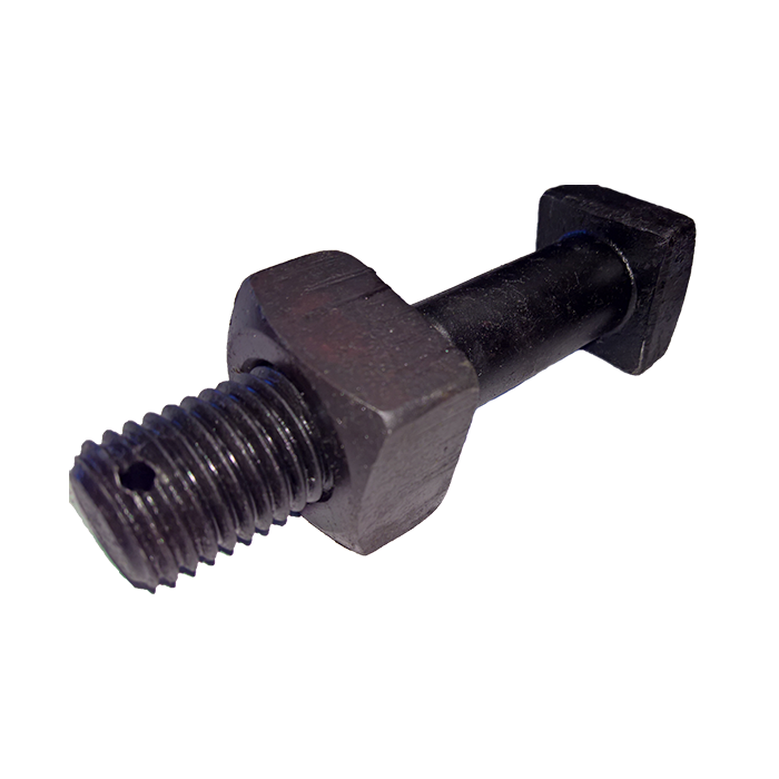 [6445615-THIN] 3/4"x3-3/4" Square Head Switch Point Bolt Thin Head w/ Sq Nut
