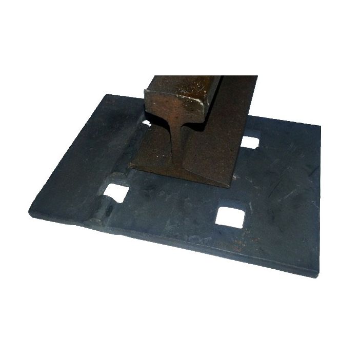 Single Shoulder Tie Plate 4 Hole 3/8"x5"x6"