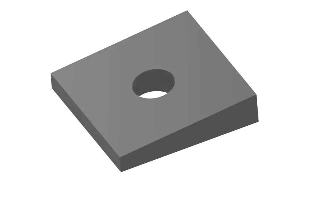 Wedge Washer 1/4" Thick (2", 9/16" Round, 1 Degree)